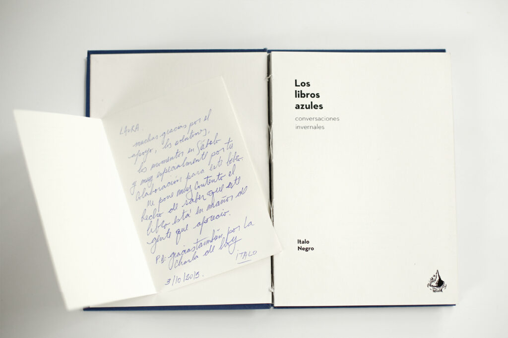 Los libros azules, portada. 2015